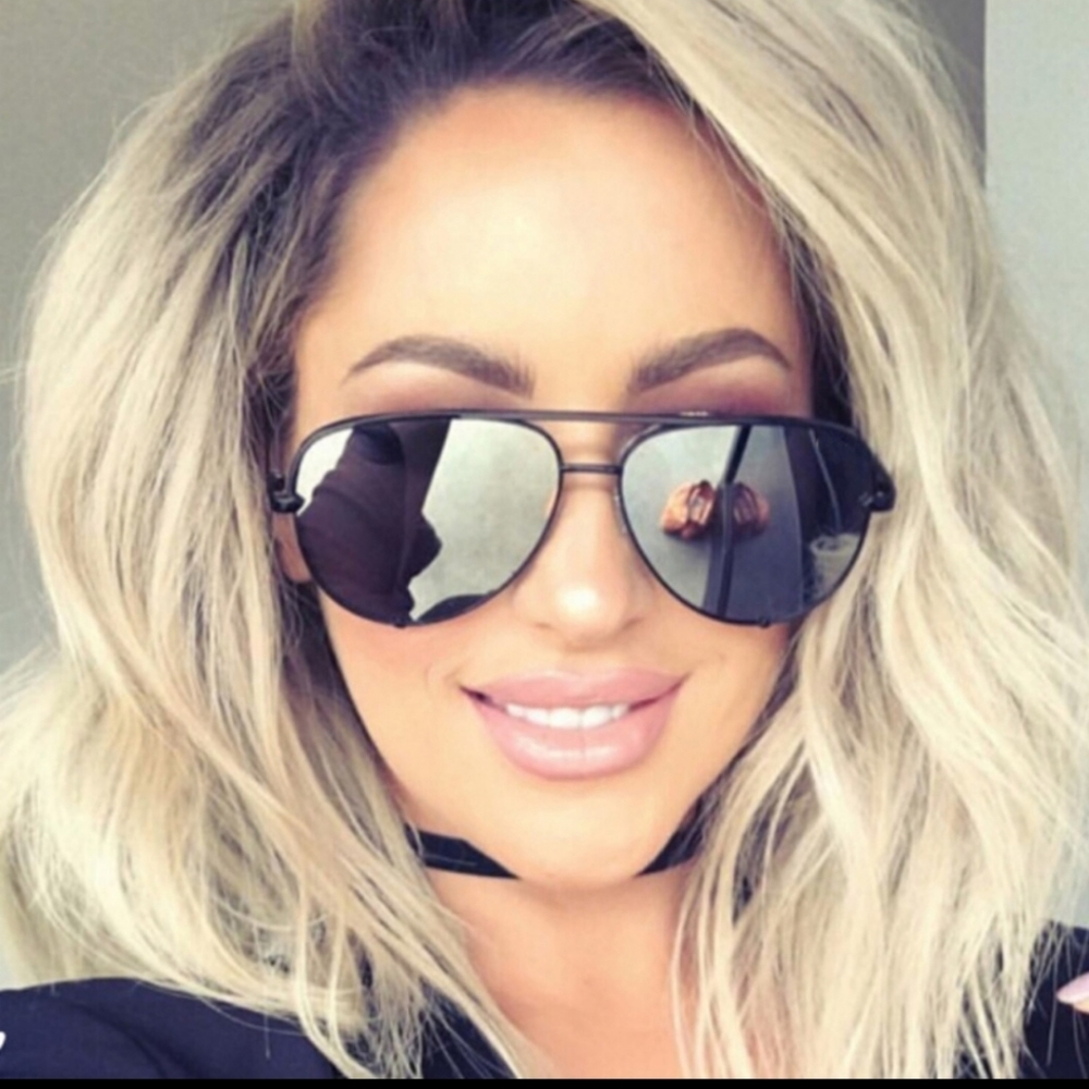 Aviator black framed sunglasses